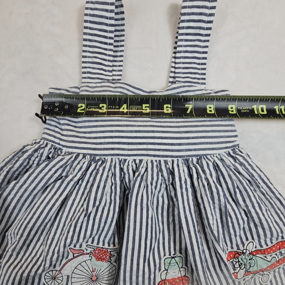 Savannah Sundress Seersucker 12 Month Transportation‎ Appliqué Adjustable Straps - Picture 11 of 14